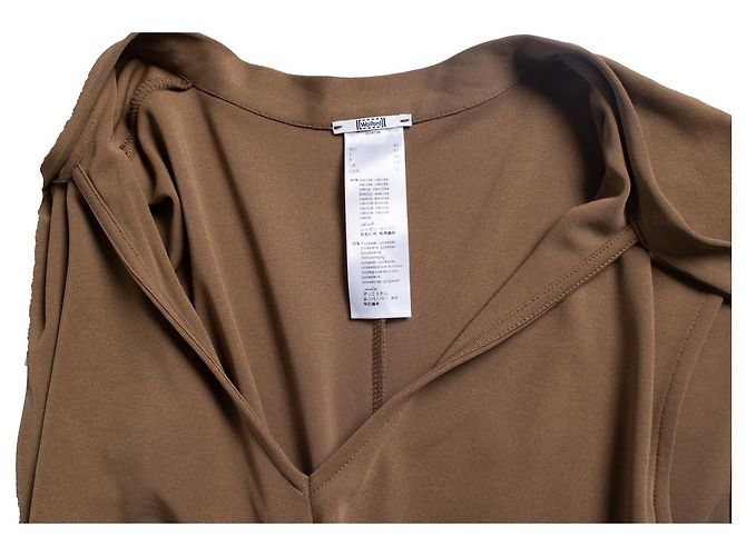 Vestido drapeado de stretch marrón Wolford Castaño - vista 6