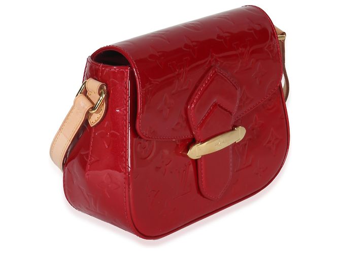 Louis Vuitton Pomme D'Amour Monogram Vernis Bellflower PM Rosso - vista 4