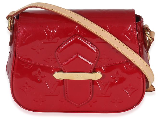 Louis Vuitton Pomme D'Amour Monogram Vernis Bellflower PM Rosso - vista 8