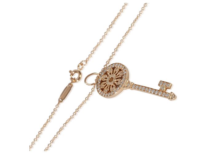 Pendente a Chiave in Petali Modello Medio in Oro Rosa e Diamanti Tiffany & Co. - vista 3