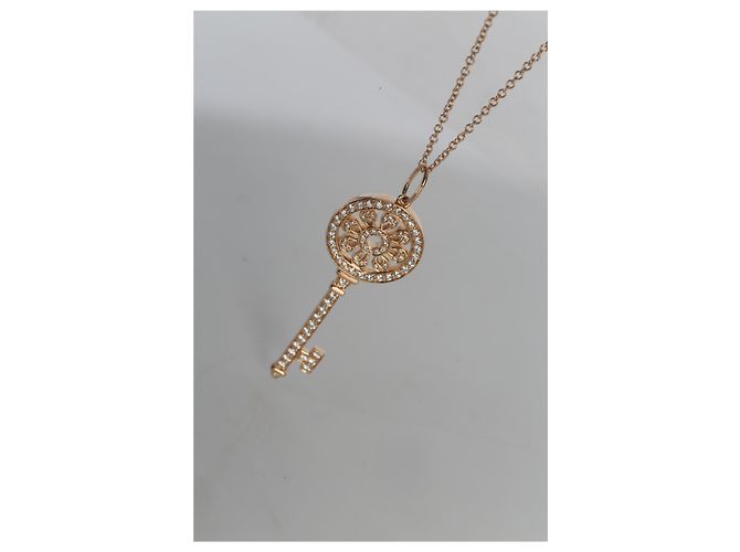 Pendente a Chiave in Petali Modello Medio in Oro Rosa e Diamanti Tiffany & Co. - vista 6