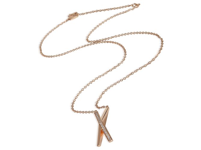 Pendente Atlas X in diamante in oro rosa Tiffany & Co. - vista 4