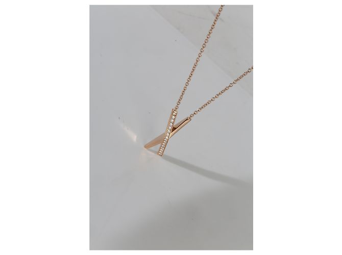 Pendente Atlas X in diamante in oro rosa Tiffany & Co. - vista 5