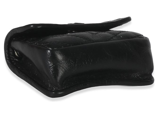 Custodia per Airpods Micro Niki in Pelle di Vitello Nera Crepata Saint Laurent Nero - vista 6