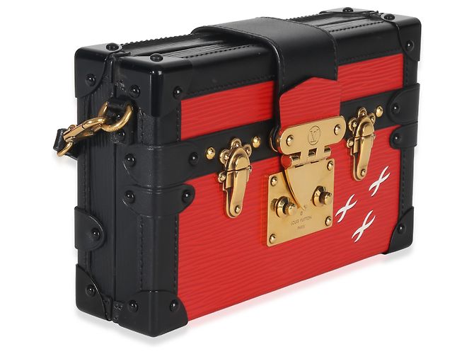 Louis Vuitton Petite Malle Épi Rosso Nero - vista 4