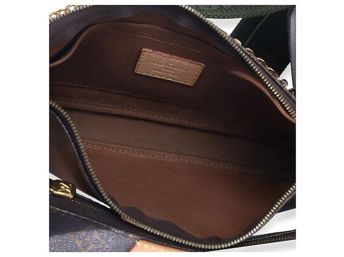 Louis Vuitton Kaki Monogramma Tela Multi Pochette Accessori Marrone - vista 5