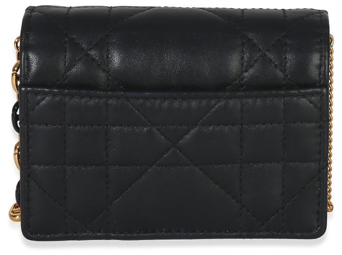 Borsa a catena Micro Miss Caro in pelle di vitello Macrocannage nera Christian Dior - vista 2