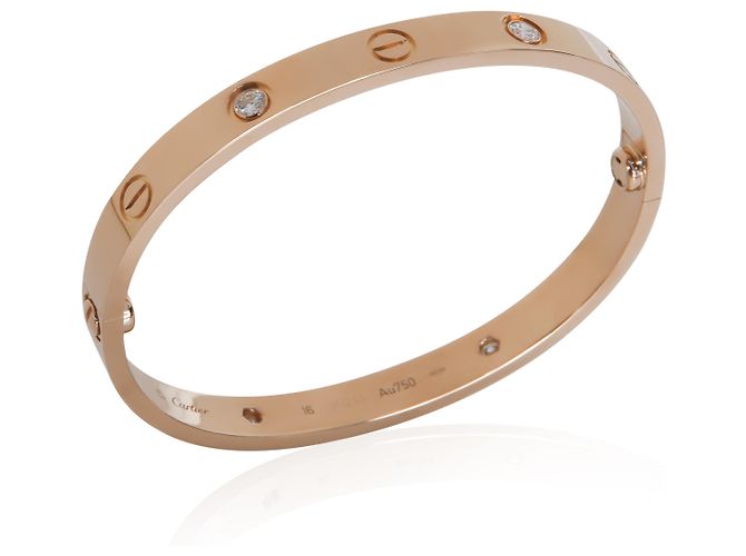 Bracciale Love in oro rosa e diamanti di Cartier - vista 2