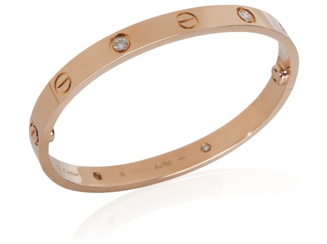Bracciale Love in oro rosa e diamanti di Cartier - vista 4