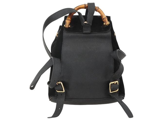 Gucci Gucci bamboo daim mini Nero - vista 2