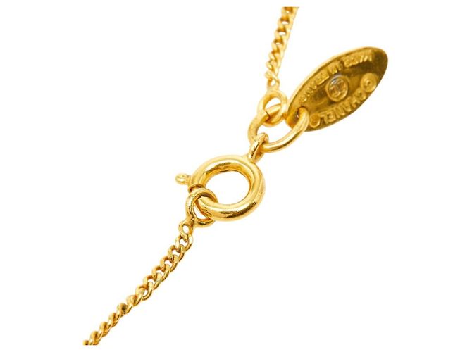 Chanel Goldplattierter Logo-Halskette Golden - vista 5