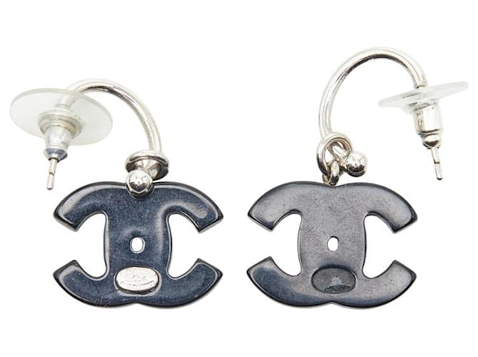 Chanel Coco Mark Ohrstecker Schwarz Silber - Ansicht 3