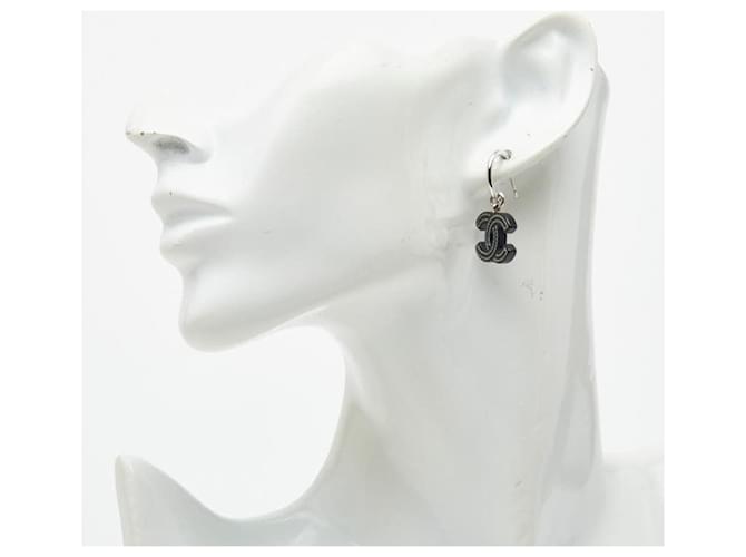 Chanel Coco Mark Ohrstecker Schwarz Silber - Ansicht 5
