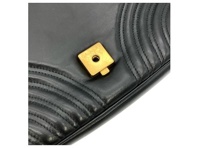 Borsa in pelle nera GG Marmont di Gucci Nero - vista 10