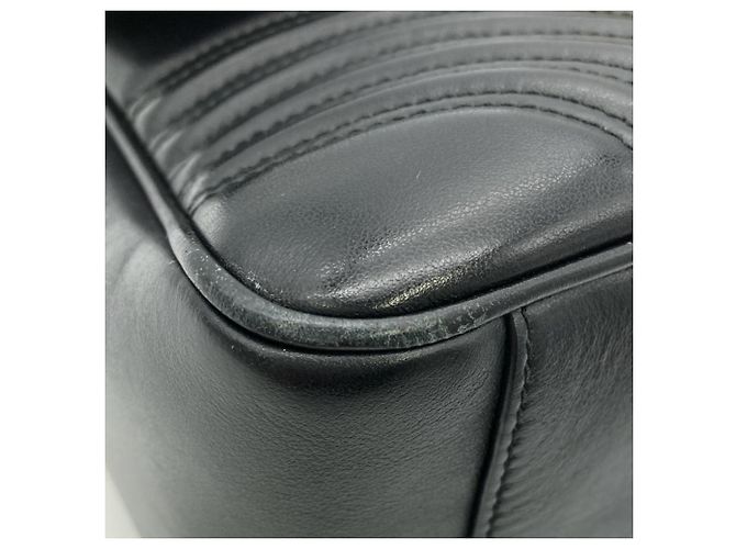 Borsa in pelle nera GG Marmont di Gucci Nero - vista 8