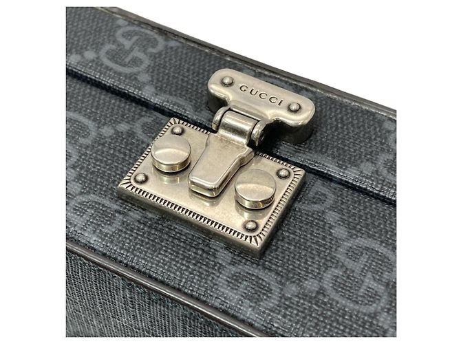 Borsa a Spalla Gucci Cutout Interlocking G Marrone Nero - vista 7