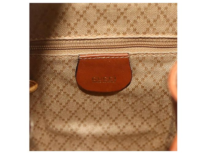 Gucci Vintage Bamboo Leather Marrone - vista 6