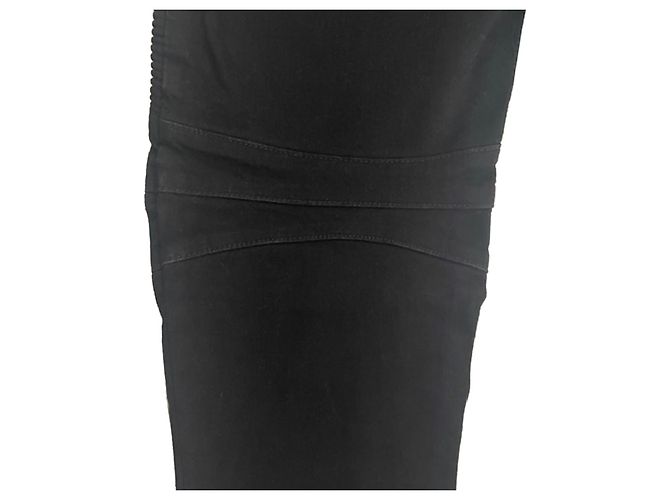 Balmain black biker jeans – size 32 US (M) – zip details – very good condition - view 5