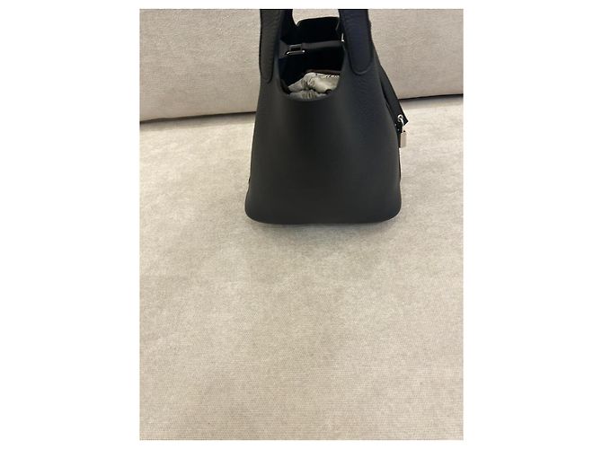 Hermès Picotin Lock 18 in pelle nera con palladio Nero - vista 4