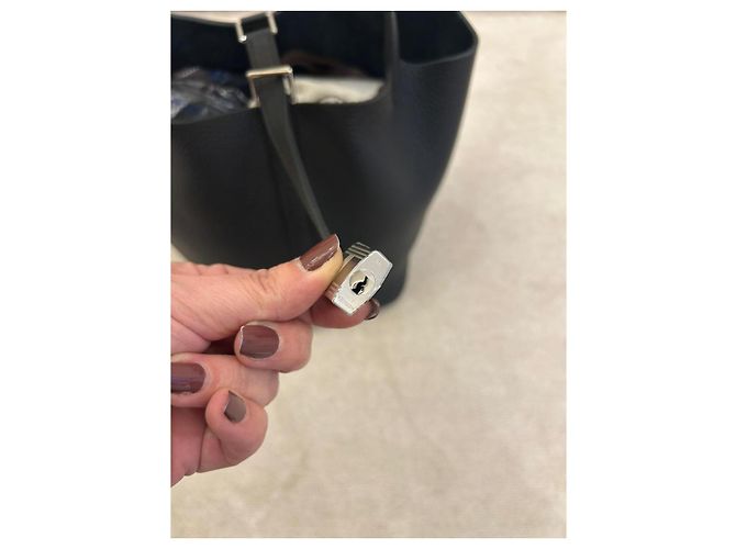 Hermès Picotin Lock 18 in pelle nera con palladio Nero - vista 5