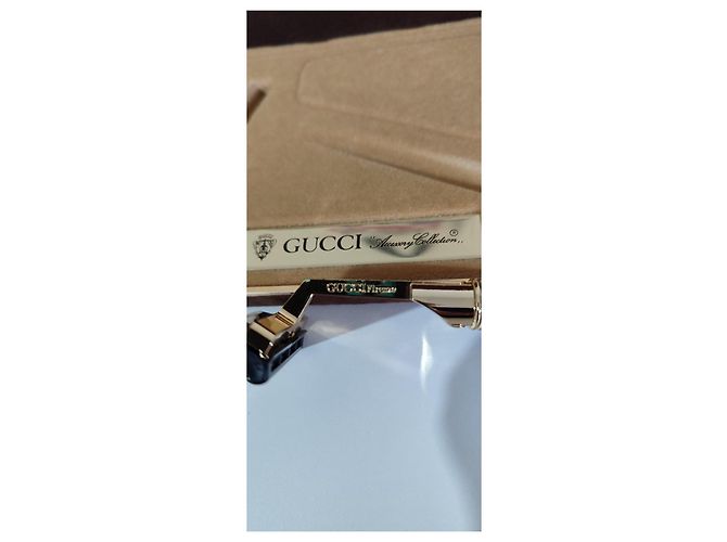 Rasoir Gucci en Or et Bruyère avec Émail Doré - vue 6