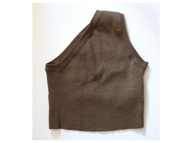 Top sin mangas La Maille Ascu de Jacquemus. Castaño - vista 3