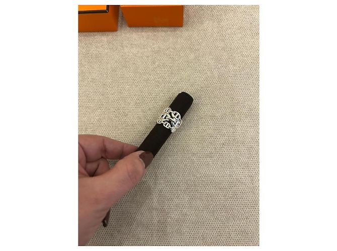Hermès Chaîne d’Ancre Enchaînée Ring aus Sterlingsilber - Ansicht 2