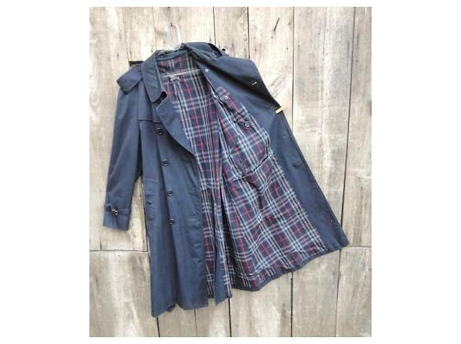 Trench Burberry Blu Navy - vista 4