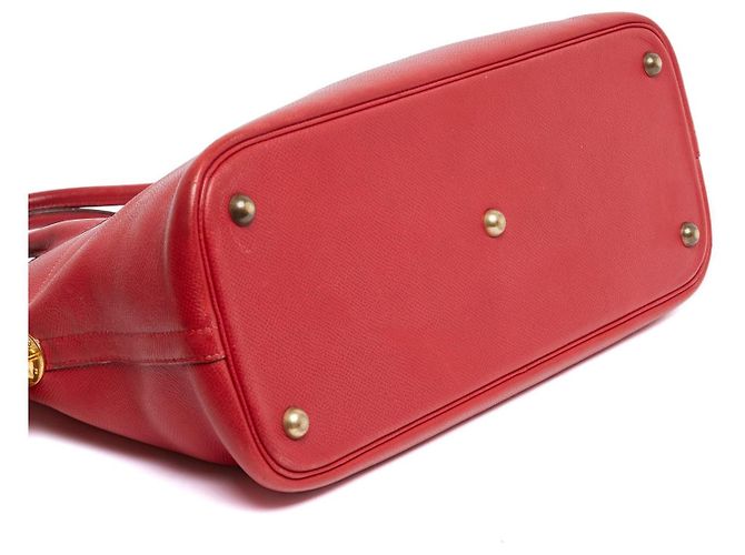 Borsa Hermès Bolide Courchevel 1971 in Pelle Rossa con Tracolla Rosso - vista 5