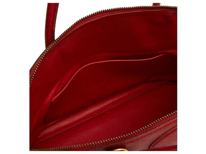 Borsa Hermès Bolide Courchevel 1971 in Pelle Rossa con Tracolla Rosso - vista 6