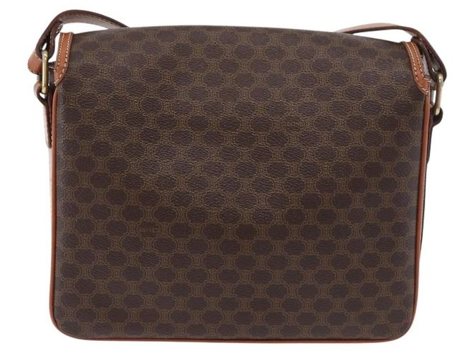Céline Celine Vintage Macadam Canvas and Leather Marron - vue 2