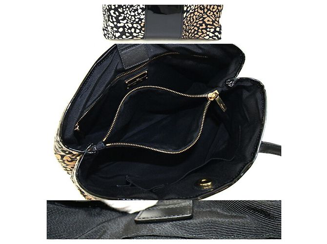 Borsa Tote Ferragamo Vara di Salvatore Ferragamo Nero Beige - vista 2