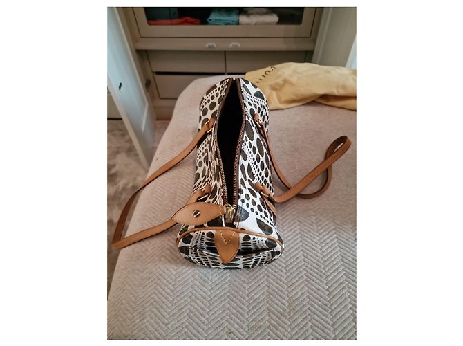 Borsa Louis Vuitton Monogram Dots Speedy 30 Marrone Bianco Monogramma - vista 4