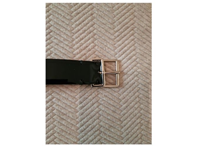Cinto Dsquared2 Preto em Couro Patent - vista 2