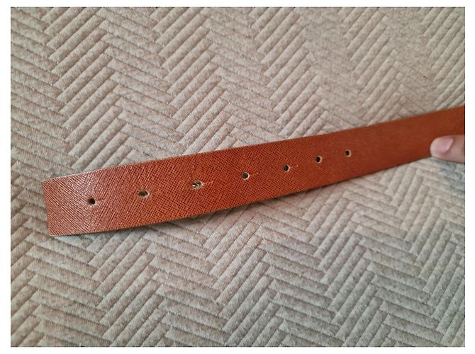 Armani Jeans Brauner Leder Gürtel mit Silberner Schnalle - Ansicht 3