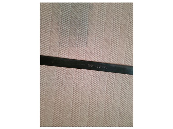 Armani Jeans Brauner Leder Gürtel mit Silberner Schnalle - Ansicht 4