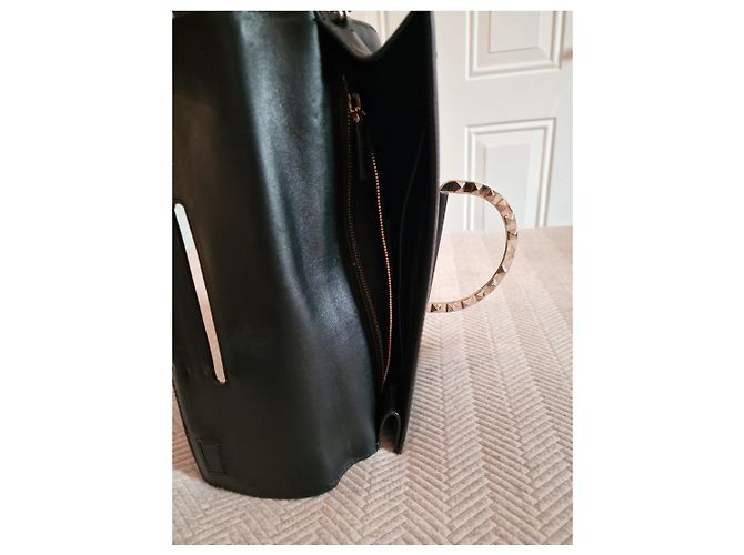 Clutch Valentino Garavani Rockstud in Pelle Nera Nero - vista 3