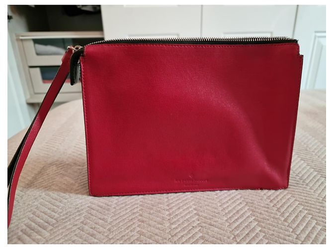 Autre Marque Borsa clutch rossa con applicazione di occhi Nero Bianco Rosso - vista 2