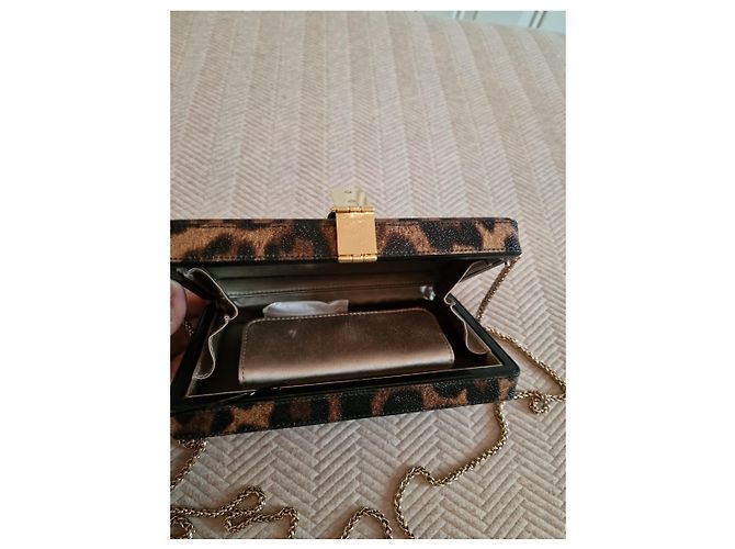 Dolce & Gabbana Clutch leopardato con catena dorata D'oro Stampa leopardo - vista 2