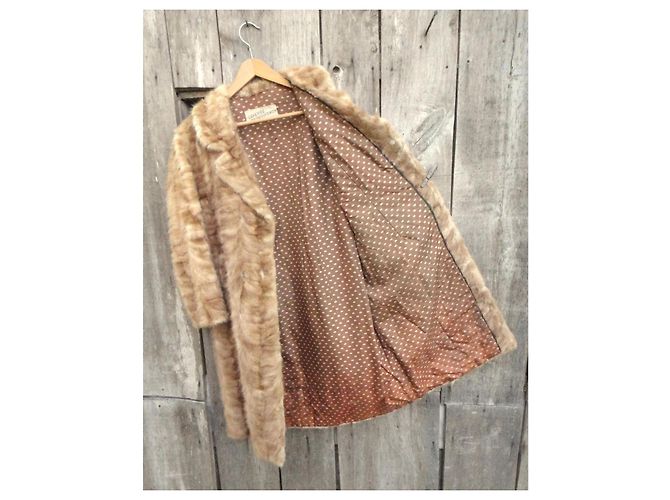 Autre Marque Abrigo de piel Laverre Bourguignon Beige - vista 4