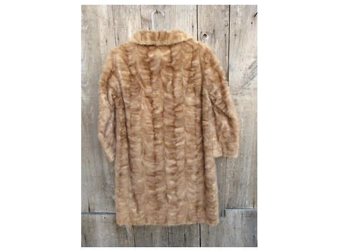 Autre Marque Abrigo de piel Laverre Bourguignon Beige - vista 7