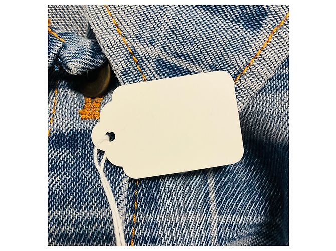 Autre Marque Blaue Alfie Karo-Denimjacke von Molly Goddard - Ansicht 5