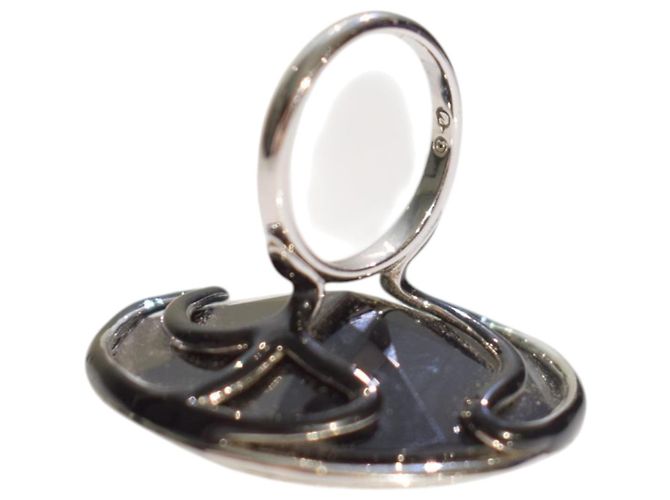 Anello Arty Swarovski in cristallo nero jet pavé, anello cocktail statement con scatola e certificato - vista 3
