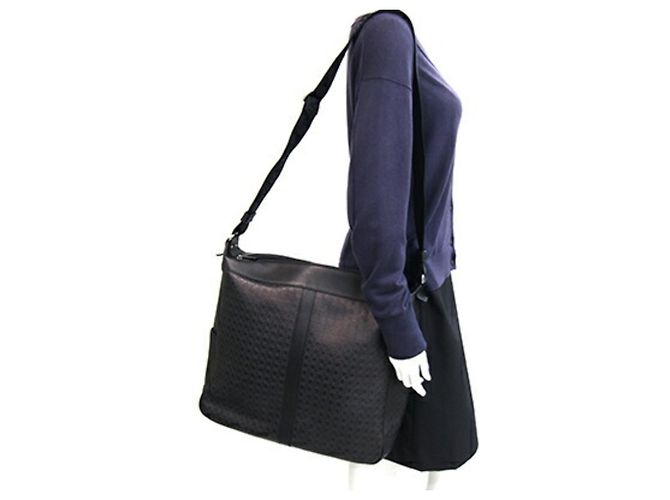 Gancini Borsa a spalla in pelle nera Salvatore Ferragamo Nero - vista 10