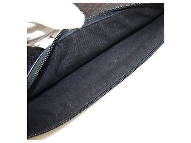 Gancini Borsa a spalla in pelle nera Salvatore Ferragamo Nero - vista 8