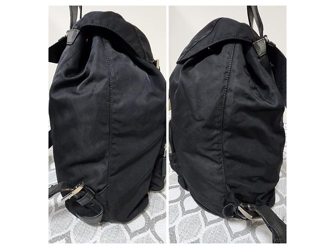 PRADA Vintage Tessuto Nylon Vela Rucksack Schwarz - Ansicht 7