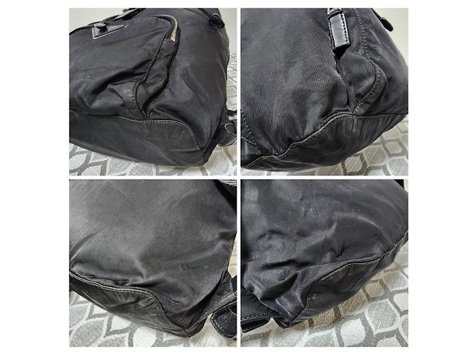 PRADA Vintage Tessuto Nylon Vela Rucksack Schwarz - Ansicht 8