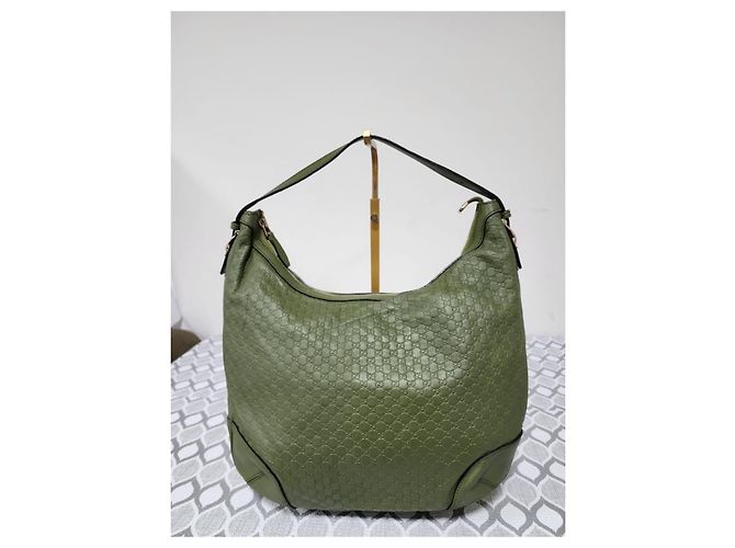 Borsa hobo Nice Microguccima Gucci Verde - vista 3