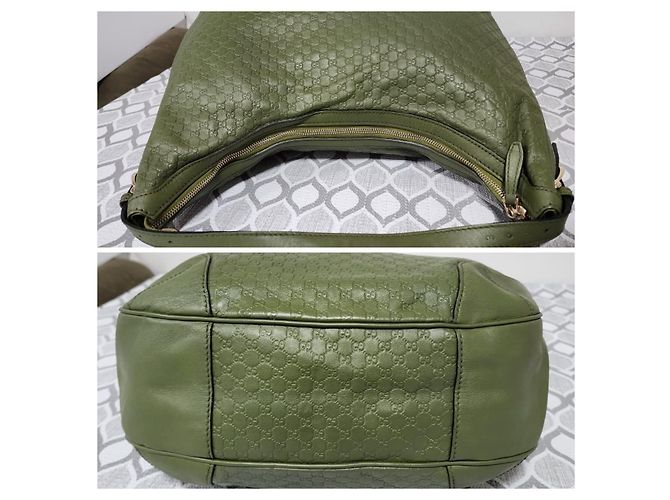Borsa hobo Nice Microguccima Gucci Verde - vista 6