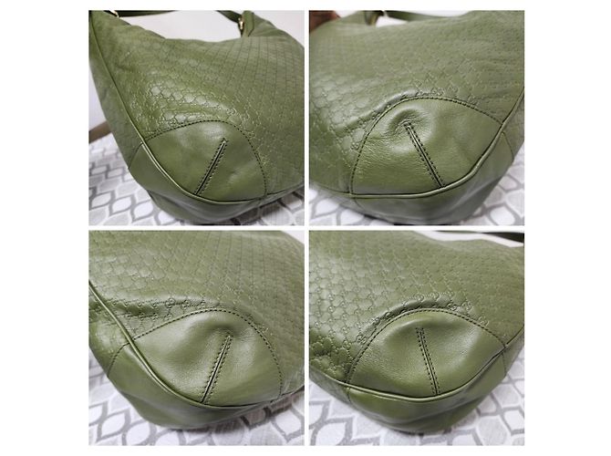 Borsa hobo Nice Microguccima Gucci Verde - vista 9
